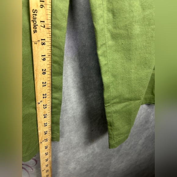 J. Crew wide-leg seaside‎ pants in linen Green Woman Size 22 - Picture 9 of 11